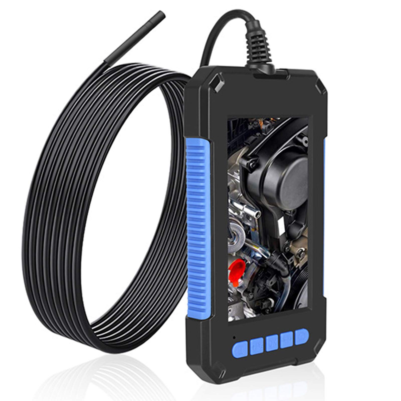 WOSHUAIScreen Endoscope 1080P HD 4.3" IPS Screen Pipe Drain Sewer Duct Inspection Camera Waterproof 2600mAh,5m