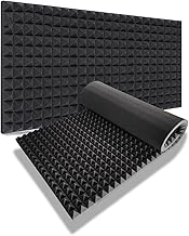 Pyramid Soundproofing Studio Acoustic Foam 6'x3' - 2 Inches ( 1 Sheet ) Inches High Density, Soundproof Foam, Noise Reduction,Echo Absorption (Studio Charcoal, 1 Sheet/(6'x3'))
