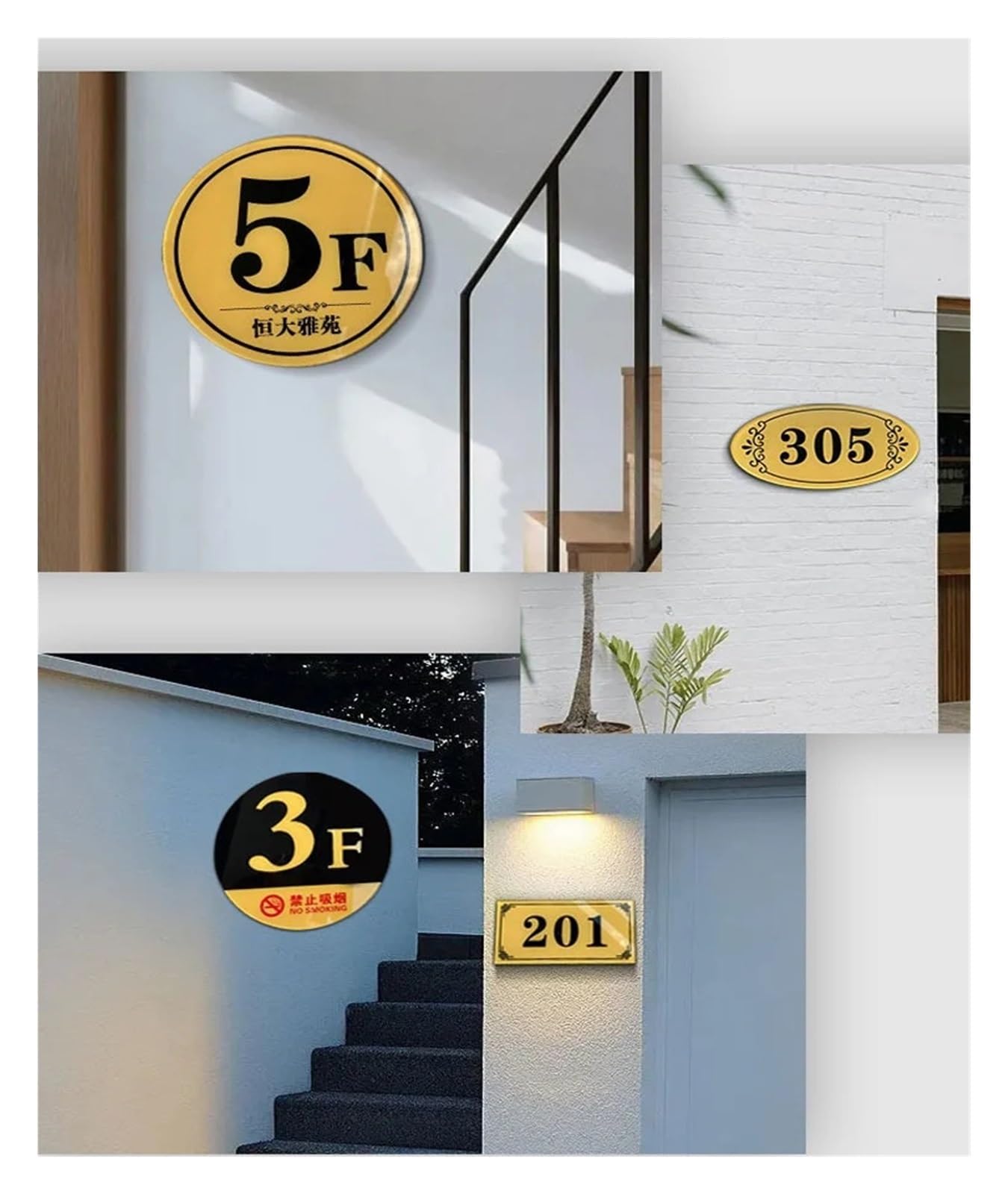 Letreros Acrílicos for Números De Casa, Placas Puerta Tienda Oficina, Cartel, Salón Estudio, 1 Ud