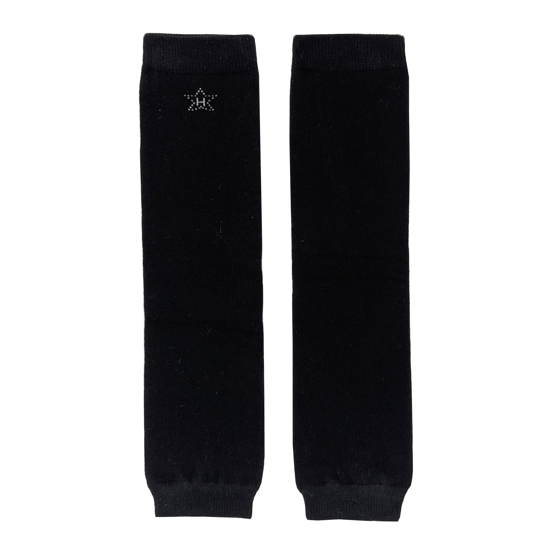Huggalugs Girls Basic Black Legwarmers
