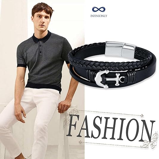 BRACCIALE DA UOMO MASERATI IN ACCIAIO E PELLE INTRECCIATA BLU JM422AVE10 - Camporelli Gioielli