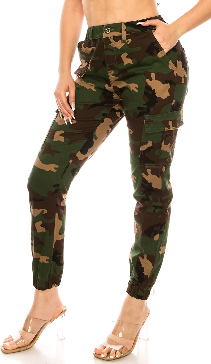 Double Denim January 5th High Waisted Cargo Joggers Pants for Women – Baggy Fleece-Lined Sweatpants with Pockets Streetwear - Image 2