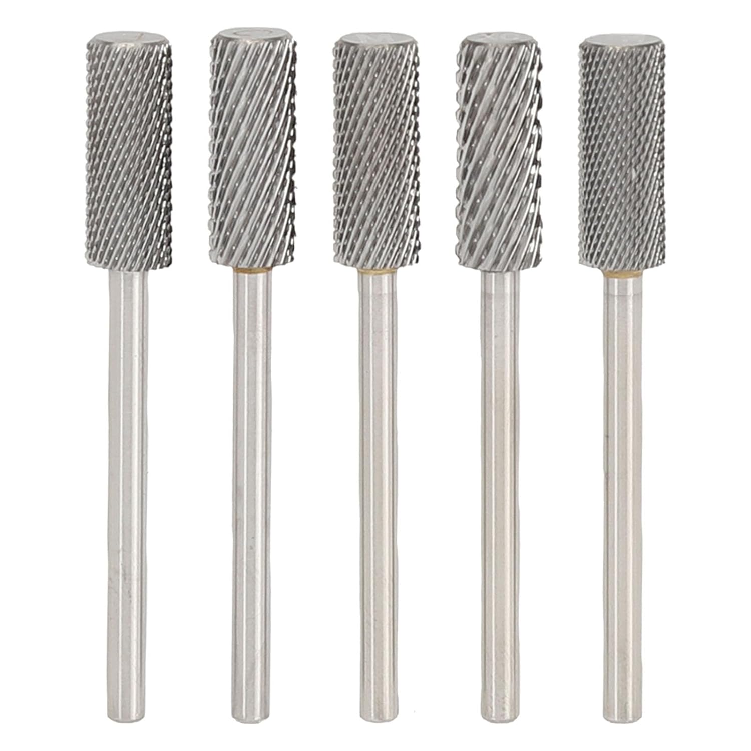 5pcs Tungsten Carbide Nail Drill Bits Set - Professional Electric Grinder Accessory for Efficient Manicure - Versatile Styles for Gel Nails, Easy to Use, Portable Practice Tool