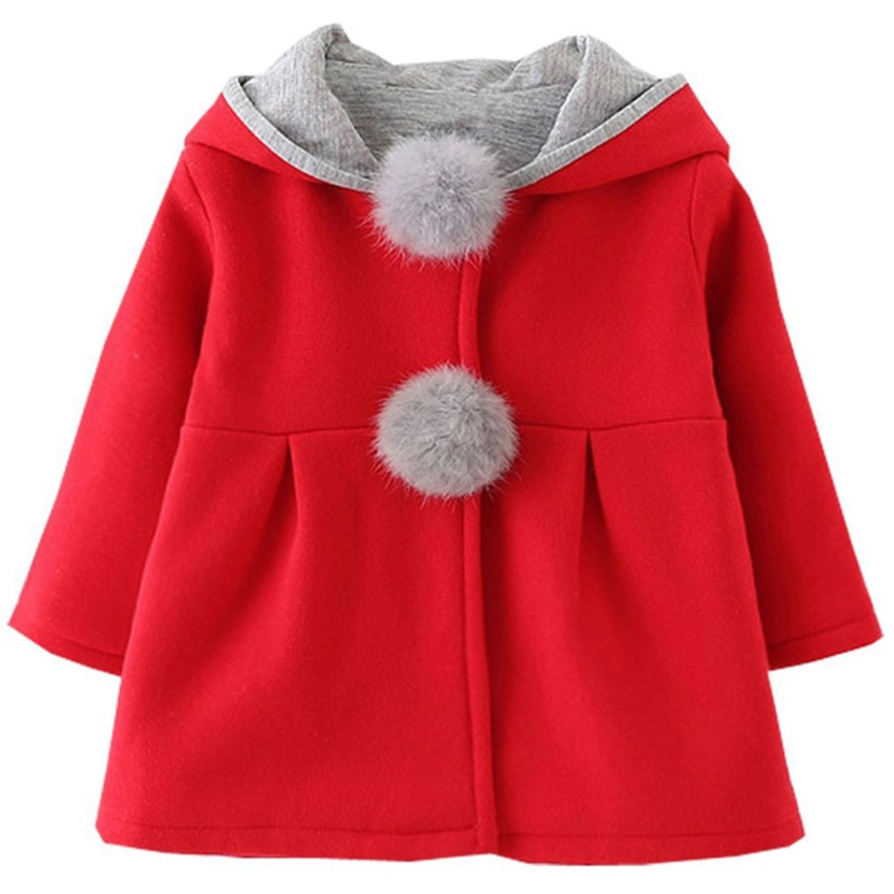 Bebés Niñas Niños Chaqueta con Capucha Chaqueta de Algodón con Orejas de Conejo Otoño Invierno Abrigo Chaqueta Gruesa Ropa Caliente 9M-3 Años