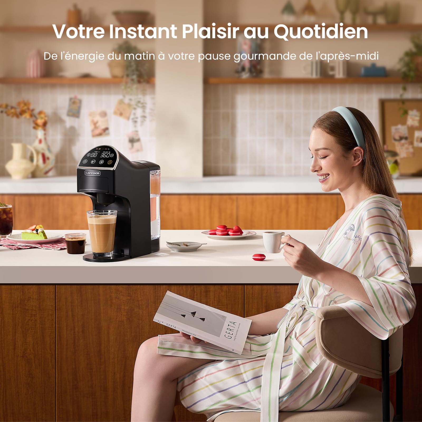 Magician2 Machine à Café Capsules & Dosettes 5 en 1 pour Nespresso, Dolce Gusto, Lavazza A Modo Mio, ESE 44mm & Café Moulu, Écran Tactile, Paramètres Smart, 20Bar, 1.2L, Cafetière pour Maison & Bureau