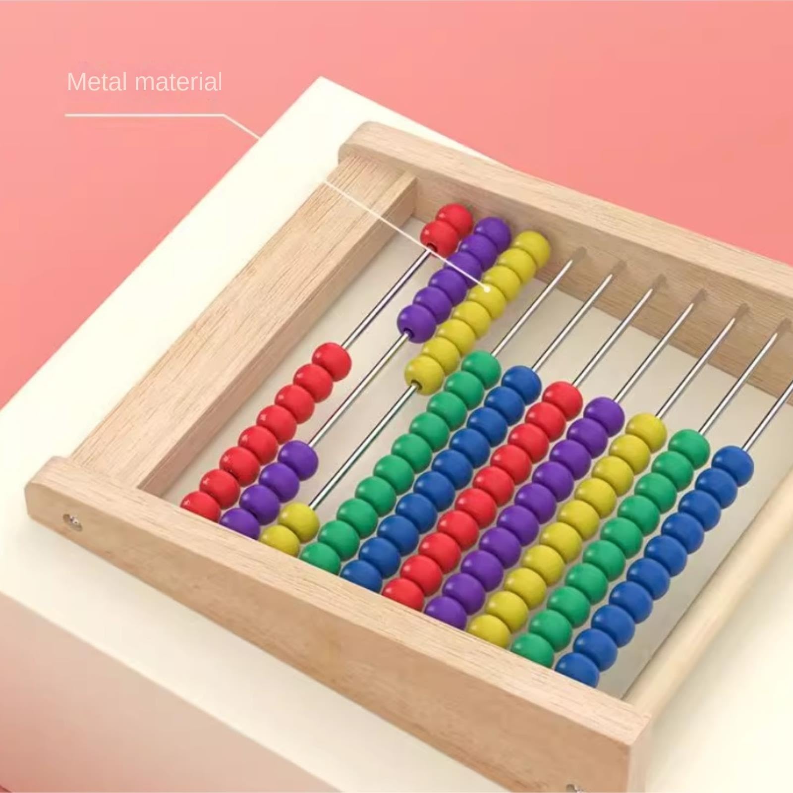 Ábaco Ábaco De Madera, Matemáticas, Educativo, Conteo, Tarjetas Numéricas, Aprendizaje Preescolar, Edad 3 Años En Adelante Oficina Material