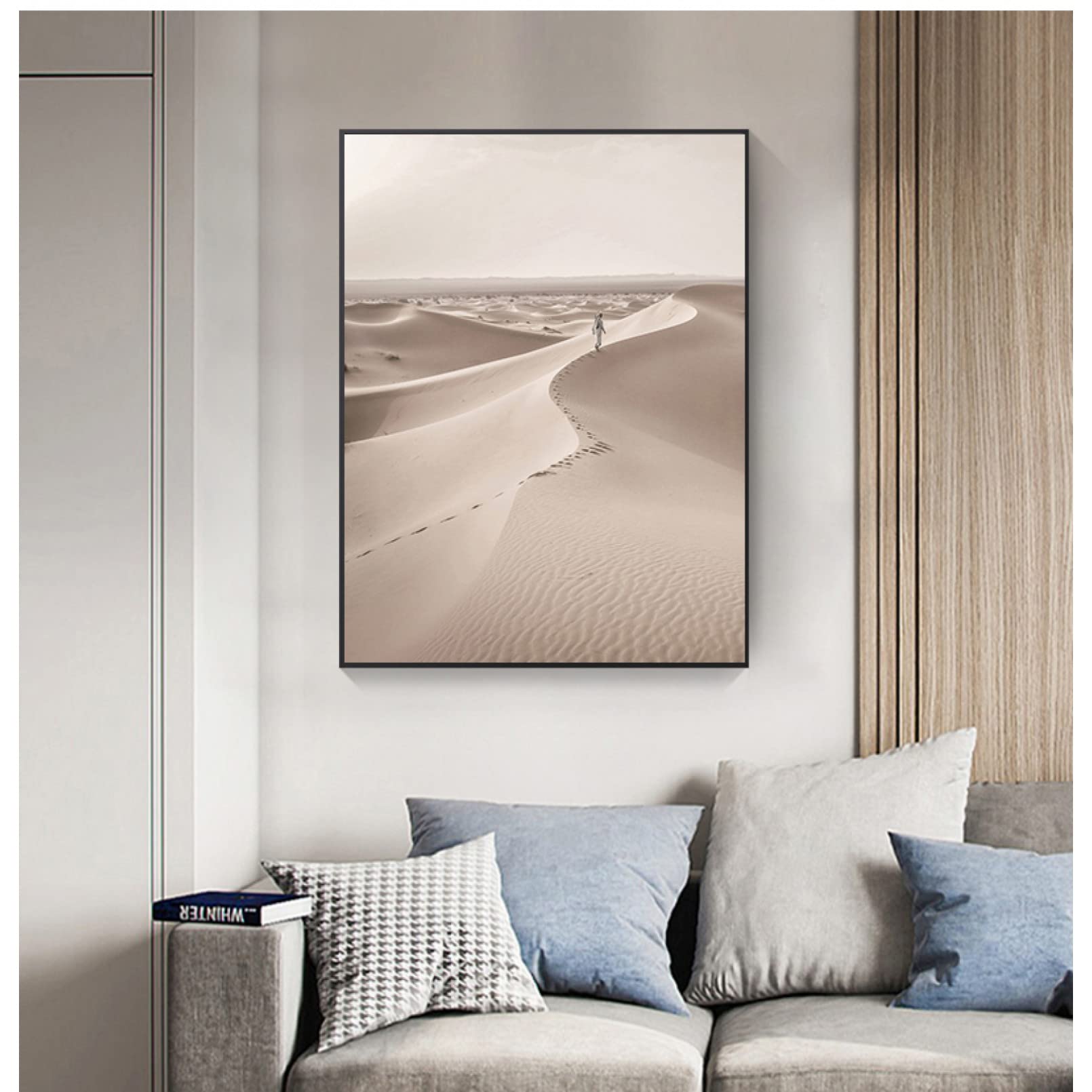 Lienzos modernos para sala de estar y decoración del hogar con arte de pared sin marco