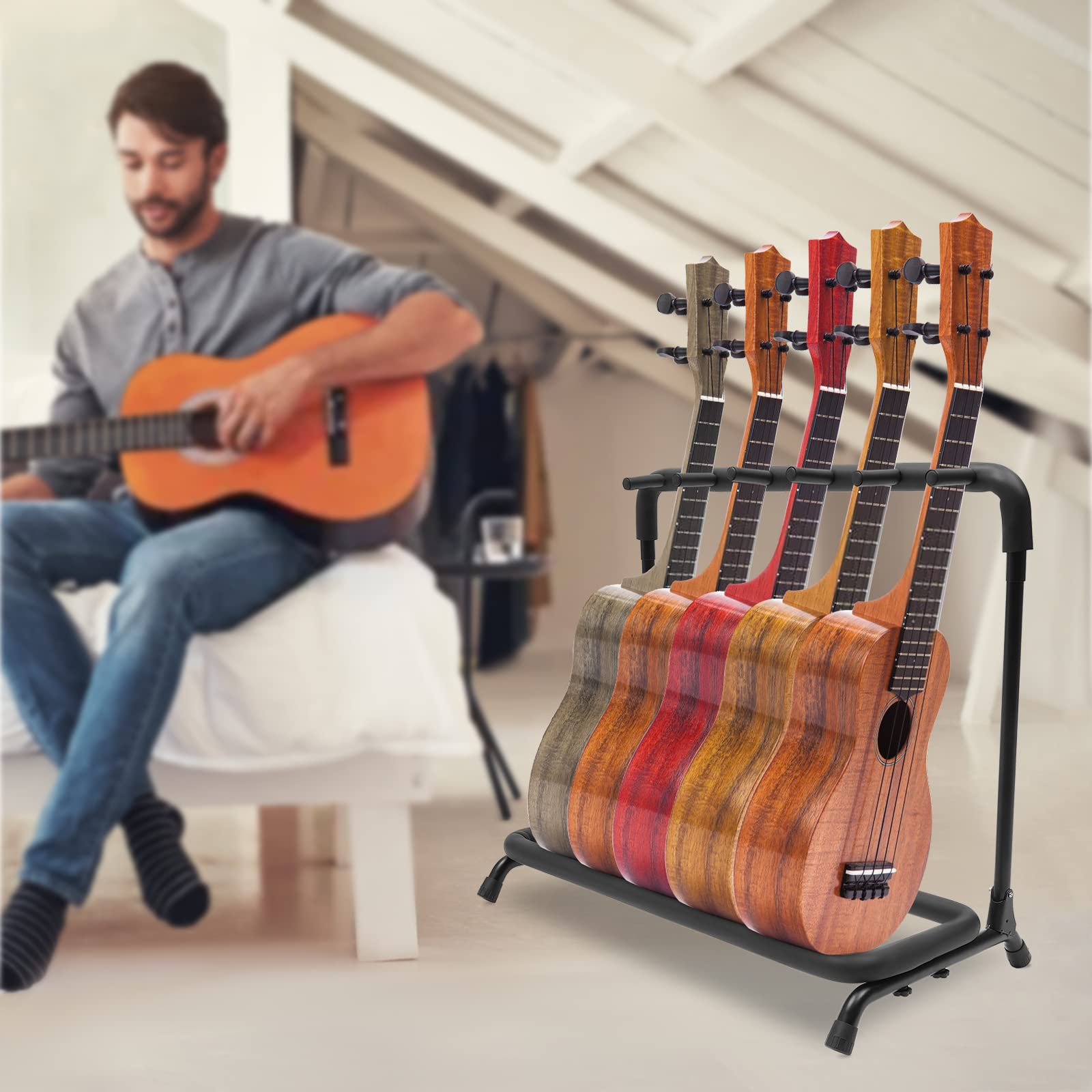 Supporto per chitarra multistrato, universale, adatto per chitarra, con più supporti, supporto per chitarra acustica, basso, chitarra elettrica, regalo (5 volte)