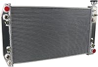Vista 5 de Radiador compatible con Chevy Truck C/K 1988-1999 1500 2500 3500 5.0 5.7L V8, radiador de aluminio de rendimiento completo de 3 filas + 2