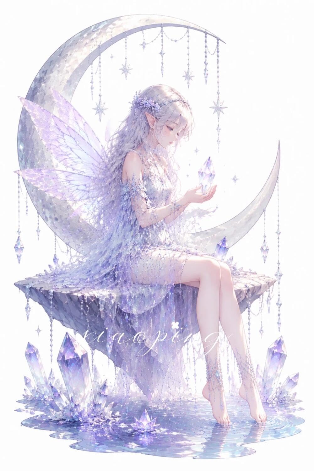 Rqwybcaxn Bead Cross Stitch Kits Fantasy Woman 40x50cm