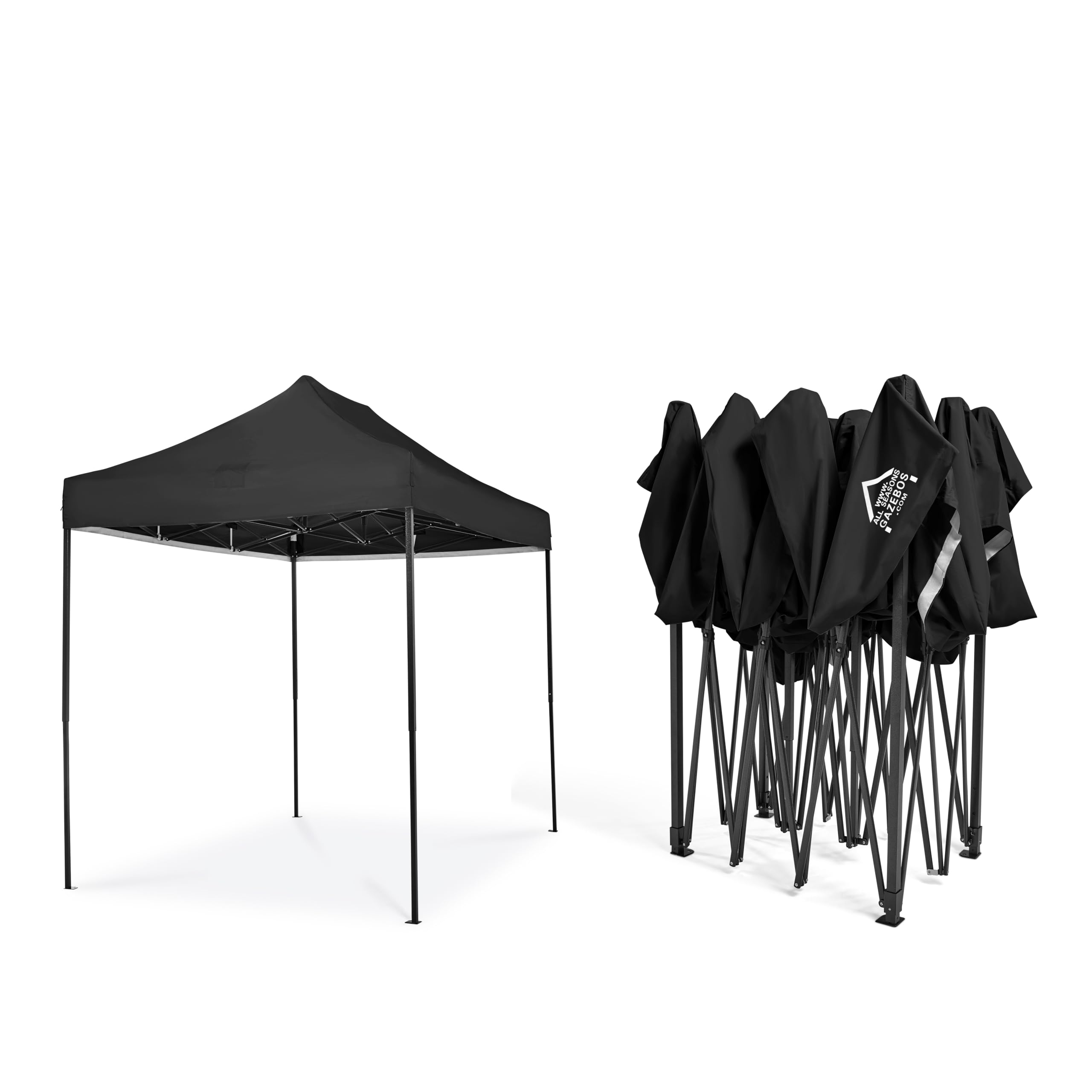 All Seasons Gazebos 3x2m vollständig wasserdichtes Faltpavillon - Schwarz