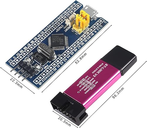 Miniatura 2 de Alinan 2 unids ST-Link V2 Unidad de Programación Emulador Descargador (color al azar)+2pcs STM32F103C6T6 Placa de desarrollo de sistema mínimo con