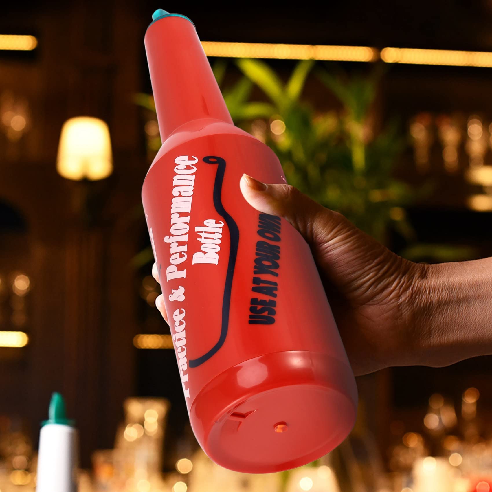 Flair - Bottiglie per esercitazioni da , bottiglia per cocktail da , bottiglia per liquori Flair Bartender Training Performance, shaker per vino e cocktail, rosso