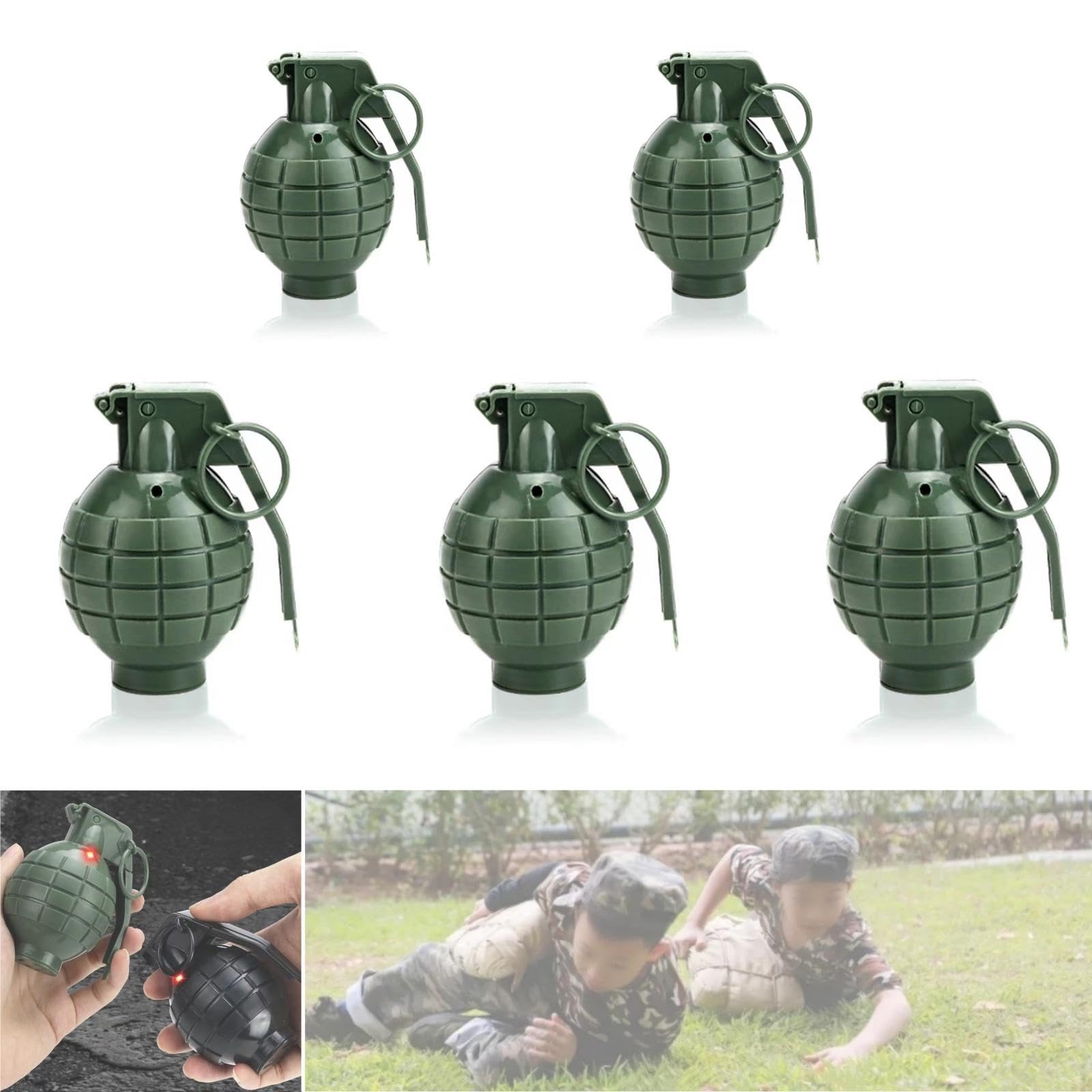 Amazon.co.jp: コンパクトサイズの子供のおもちゃ手榴弾、音と光の効果