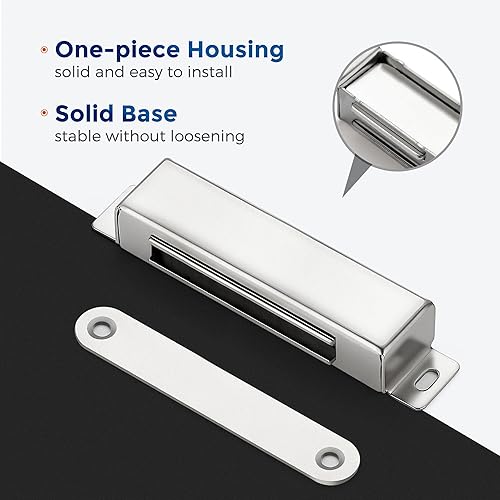 Miniatura 6 de Ravinte Imanes para puerta de armario, cierre magnético fuerte de 90 libras, cierre magnético resistente, cierre magnético para puerta de armario,