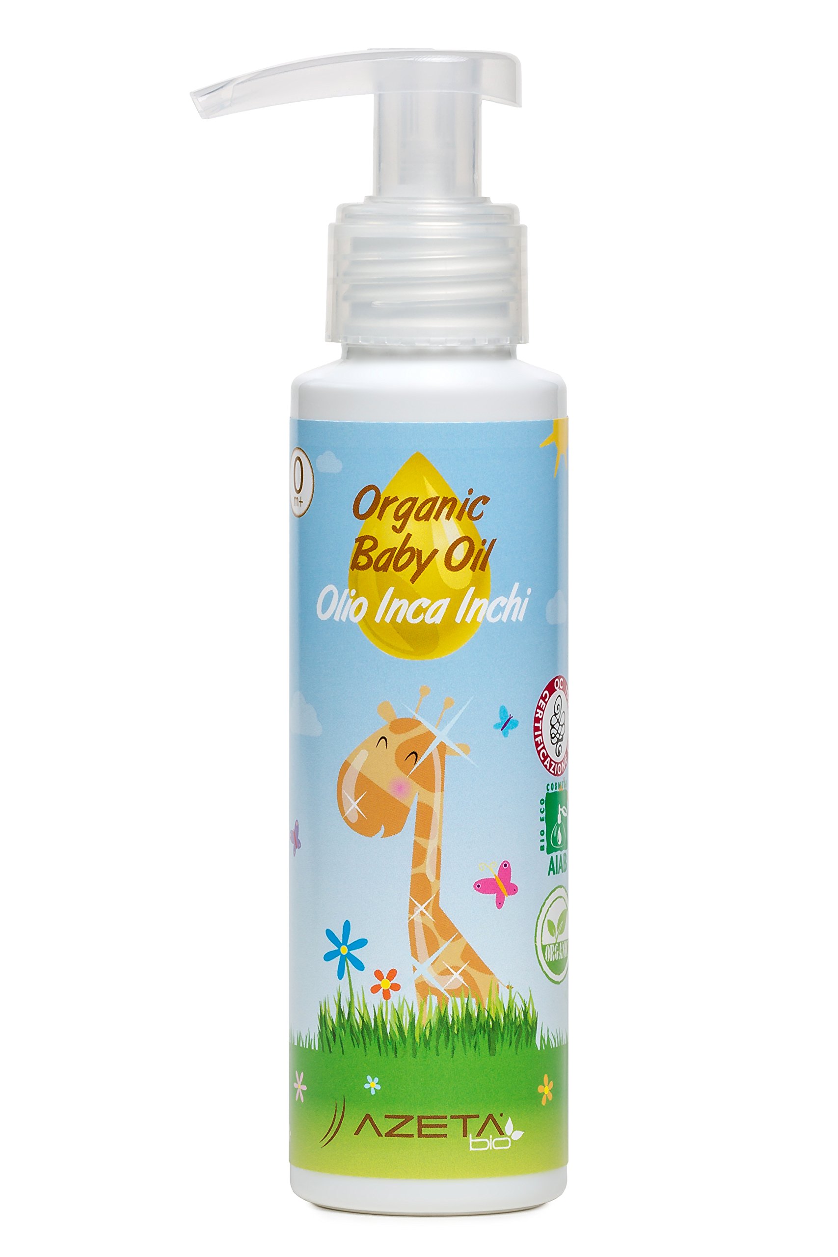 Certified Organic Baby Oil | AZETABIO | BPA Free | Toxic FREE | Non GMO | Set Of 2 | (100 ml each)