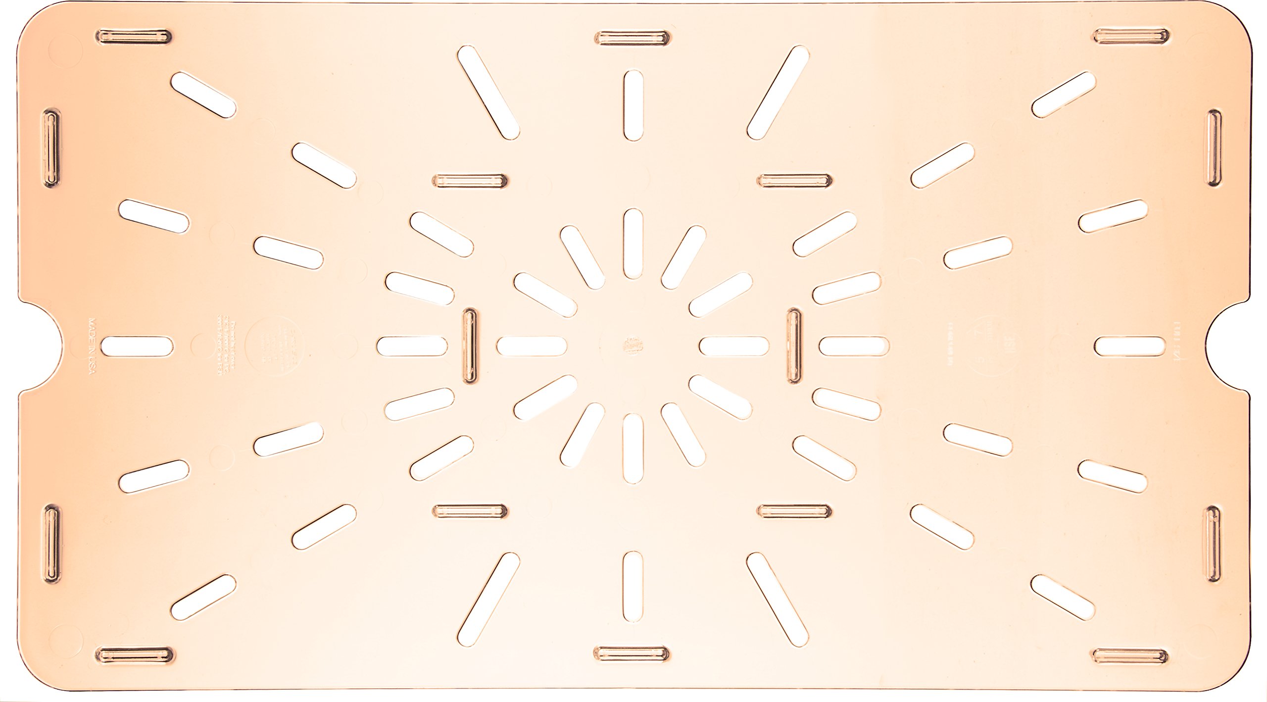 Carlisle FoodService Products 1041513 StorPlus High Heat Drain Shelf, 0.60" x 9.88" x 17.75", Amber, For Full Size Food Pan (Case of 6)
