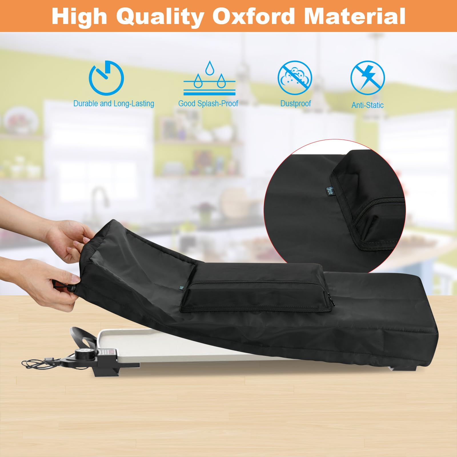 Cubierta de plancha eléctrica a prueba de polvo compatible con la plancha eléctrica Presto, cubierta protectora para la mayoría de las planchas, cubiertas protectoras antiestáticas 2