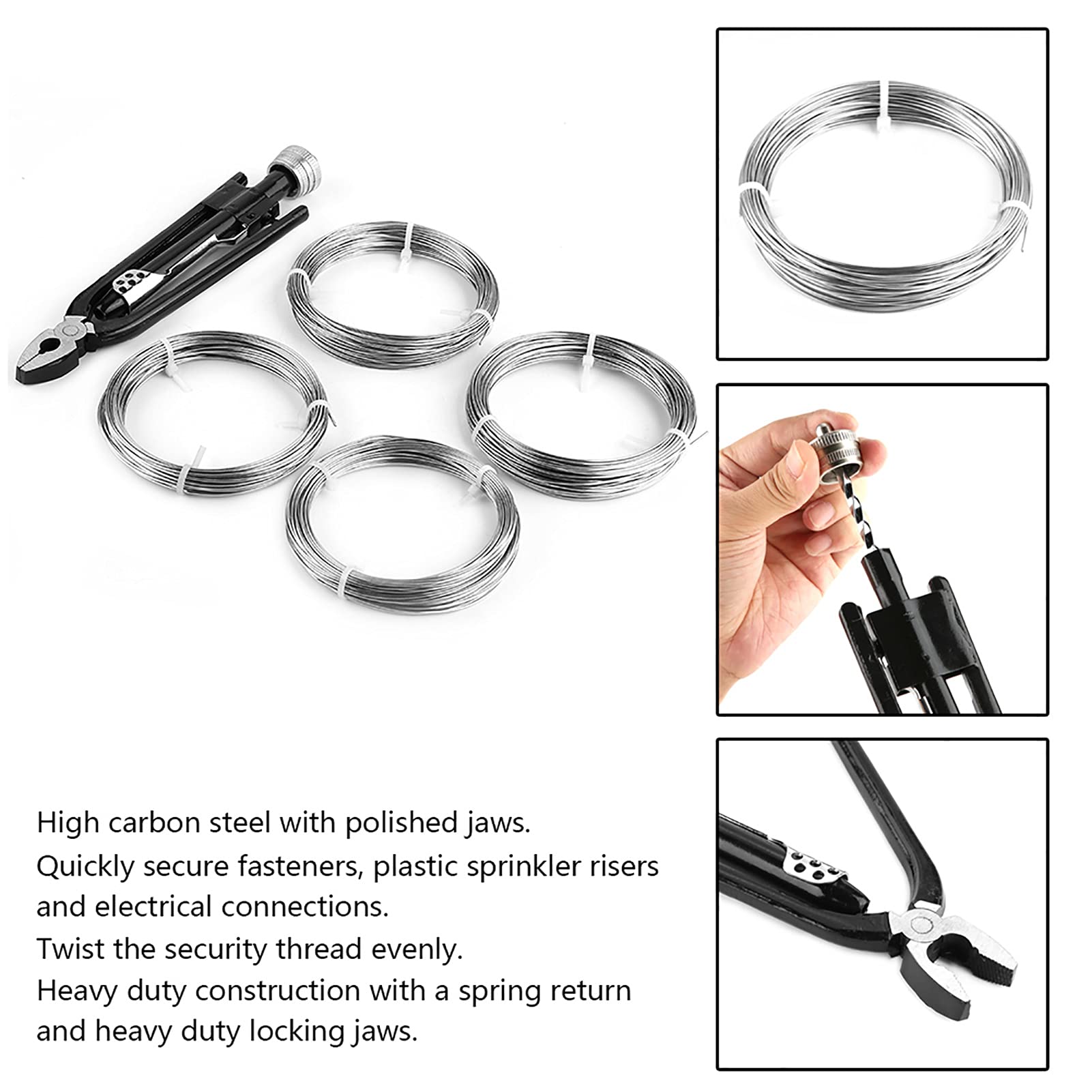 Pince à Torsion Aviation 6 Pouces (15 cm) Pince à Fil en Acier Carbone Haute Résistance Outil Professionnel pour Câbles et Fils Métalliques