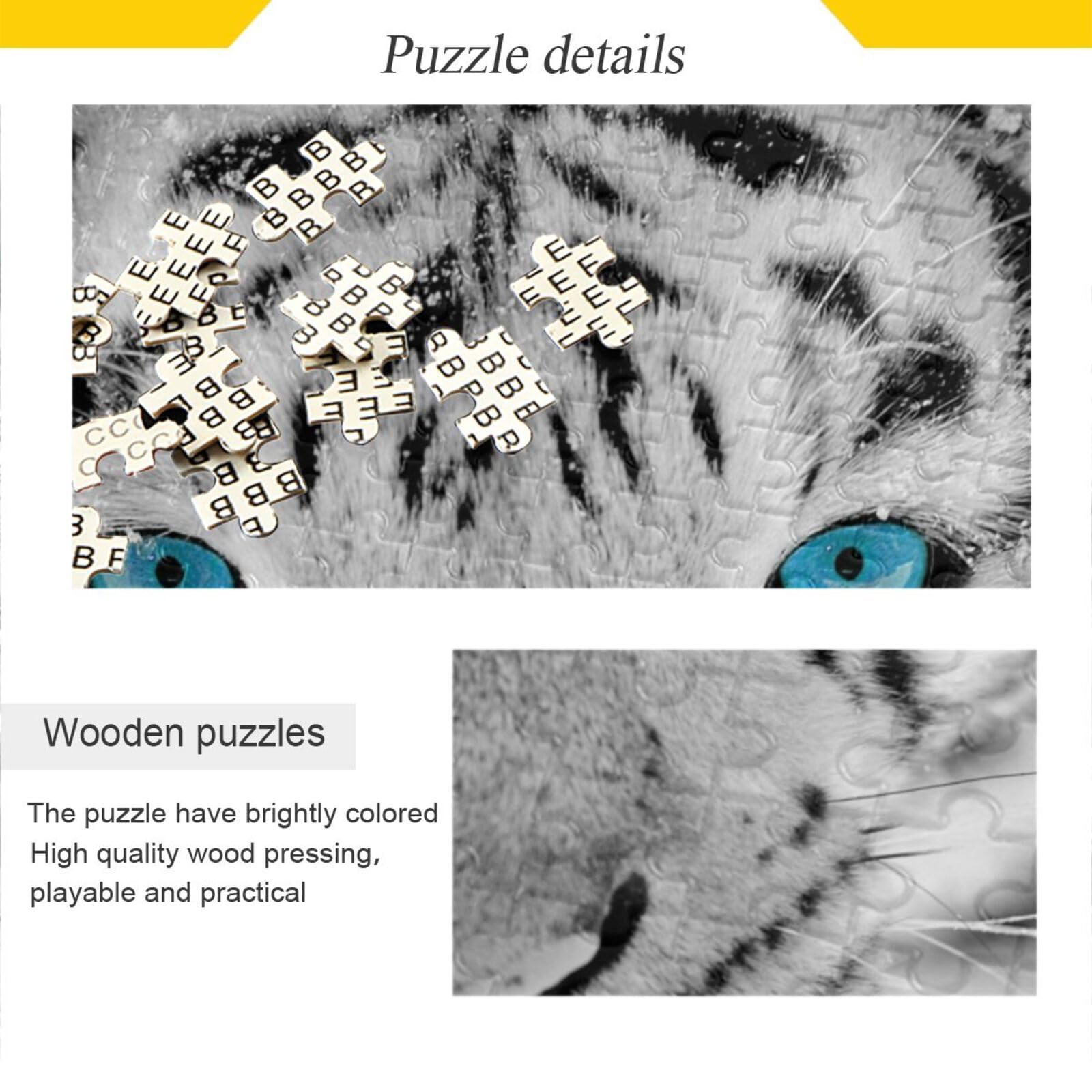 Amazon.com: AIXIWAWA White Tiger 1000 Piece Puzzle for Adults