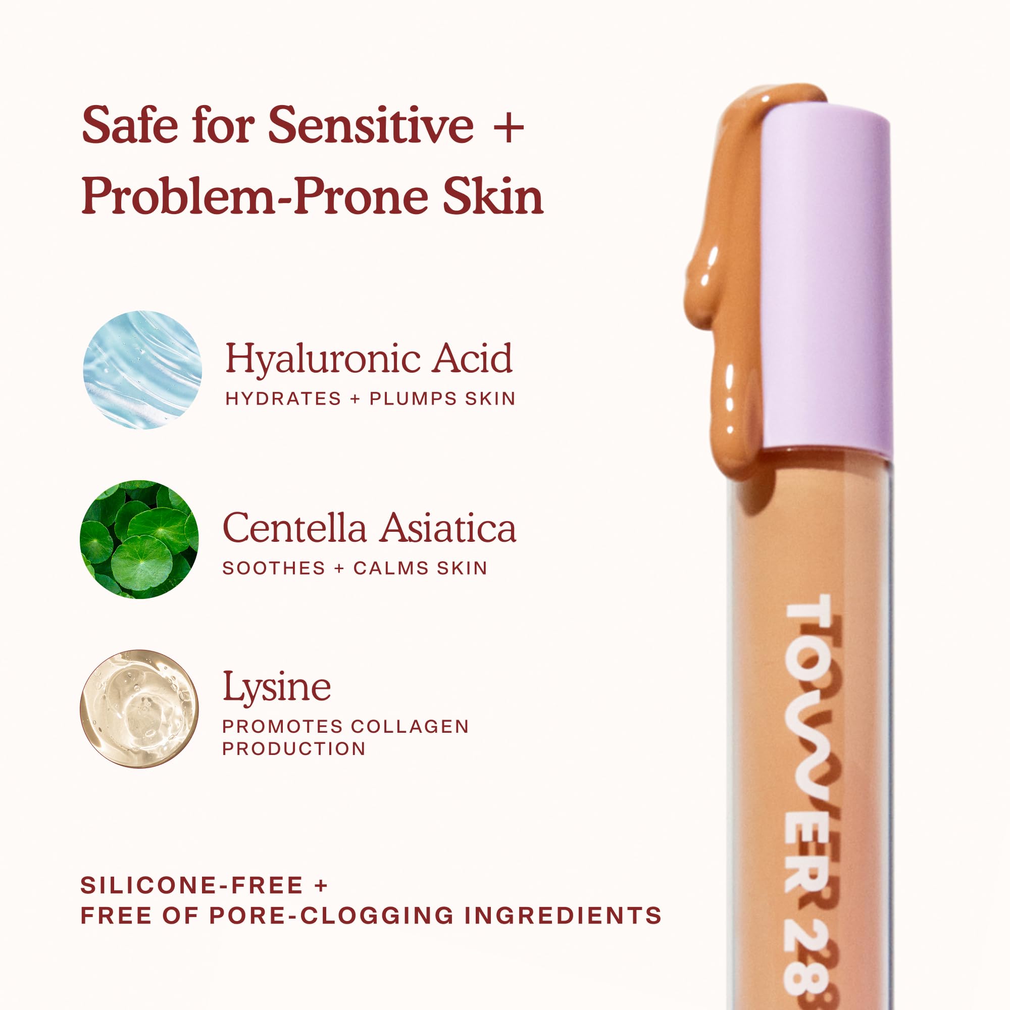 Tower 28 Swipe Serum Concealer - Hydrating Medium-Full Coverage Concealer + Under Eye Brightener - Skin Care Infused Makeup with Hyaluronic Acid + Soothing Centella - 7.0 Medium/Neutral (0.22 oz): 5.0 EP
