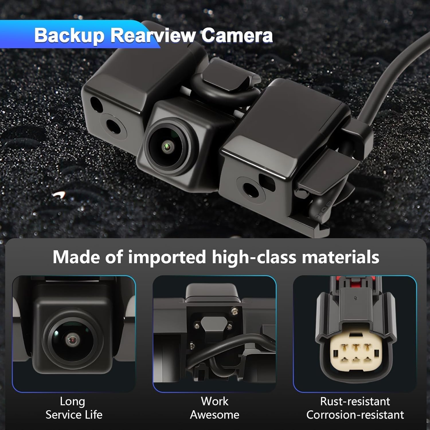 84143039 Backup Camera Replacement for Colorado 2015-2019, HD 160°Wide-Angle Rear View Backup Camera Compatible with Canyon 2015-2019, Replaces #14900559, 590106, GM1960103