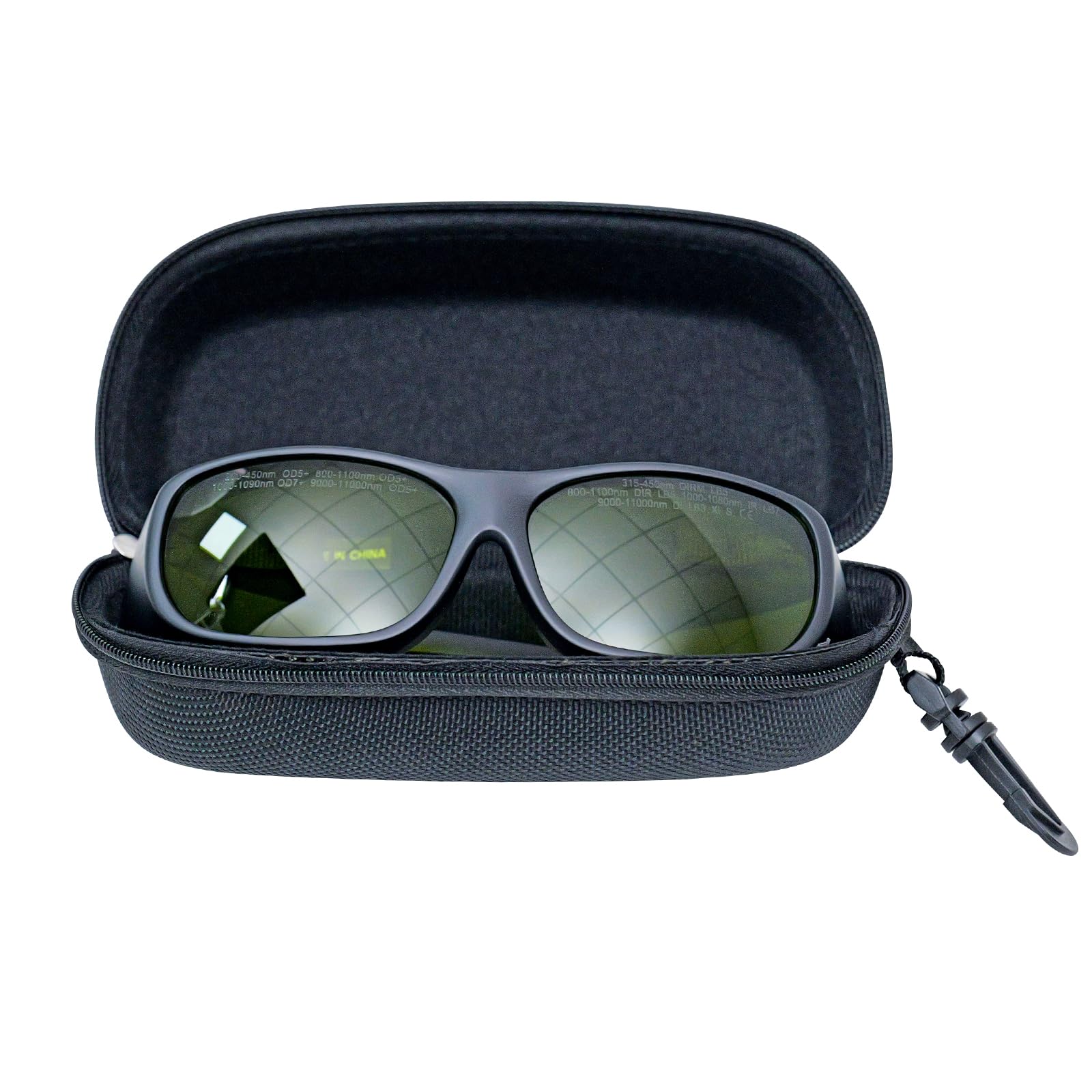 LYXCTECH Gafas de seguridad láser profesionales OD7+ para 1000nm-1090nm, OD5+ para 200nm-450nm, 800-1100nm, 9000-11000nm gafas de protección láser para máquina de limpieza láser, máquina de soldadura