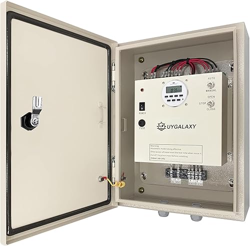 UYGALAXY Controlador de temporizador de motor enrollable de invernadero automático para ventilación con AC110V a DC24V Transformador Control de