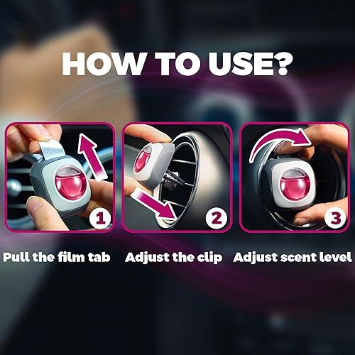 Miniatura 3 de Clip ambientador de automóvil, 6 clips de ventilación para ambientar el automóvil, de 0.1fl oz cada uno, ambientador de aire de larga duración para