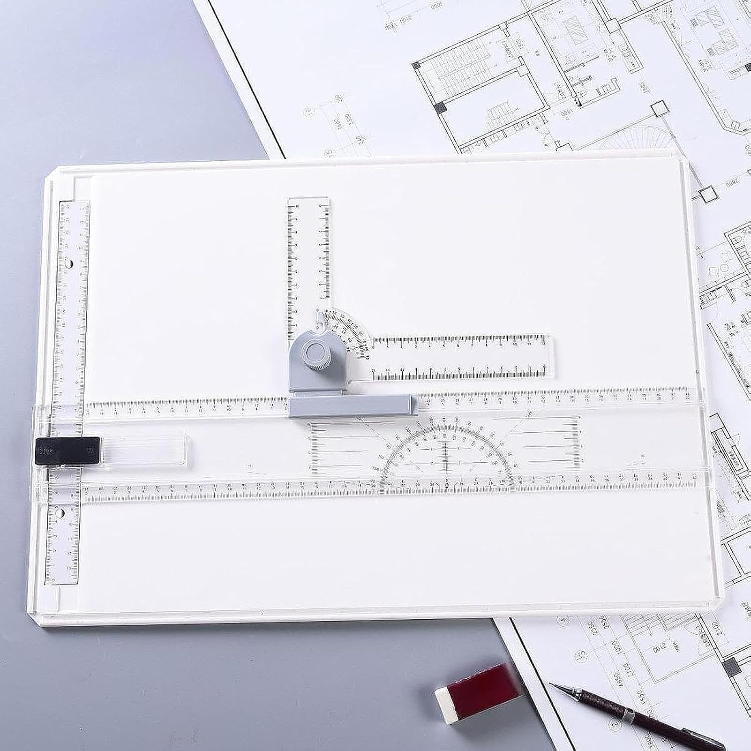 Tavolo Da Disegno Multifunzione Leggero, Set Da Disegno A3 Con Movimento Parallelo E Accessori Di Misurazione Regolabili, Per Schizzi Grafici E Disegni Tecnici.