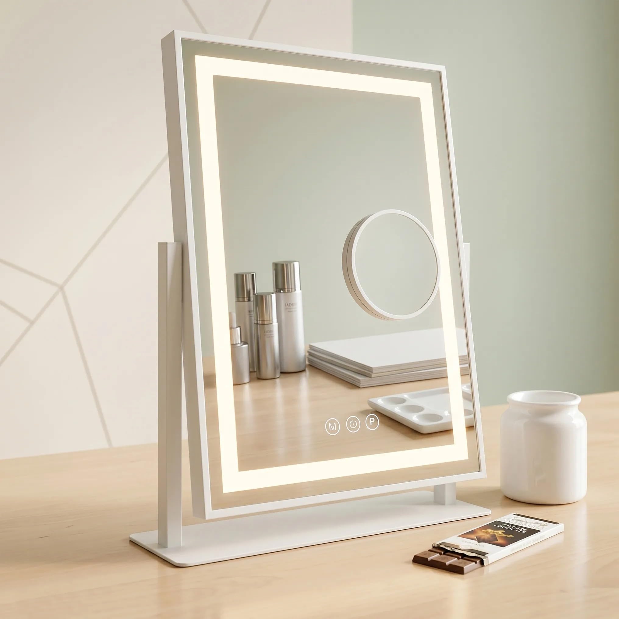 Rea - Lustro Led Lumi White 30x40cm Prostokątne - 8,5 x 36,5 x 47,5 cm