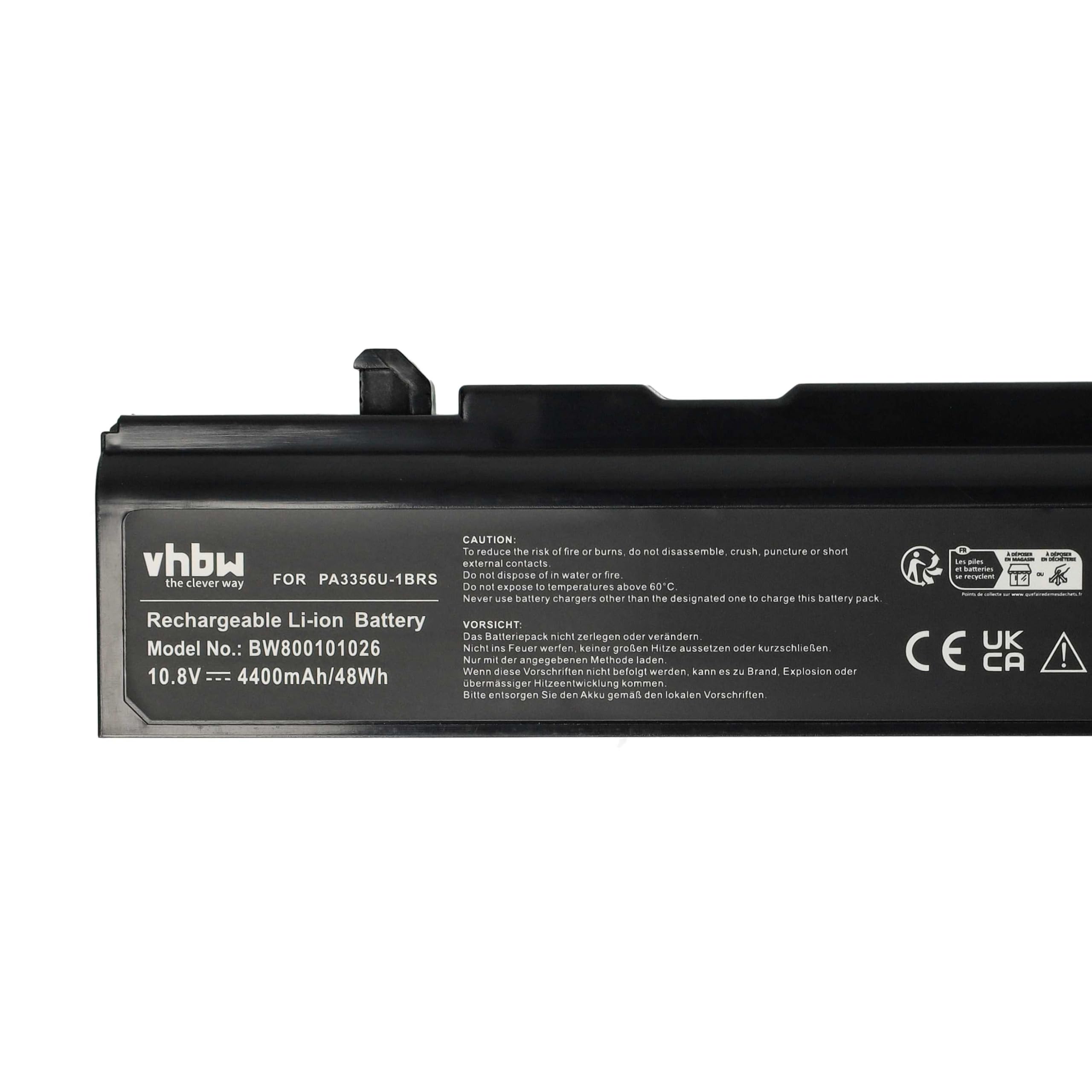 Vhbw Batteria Compatibile Per Toshiba Dynabook UX (2200mAh, 10,8V, Li-Ion) – Sostituisce GC02000XV10, PA3731U-1BRS
