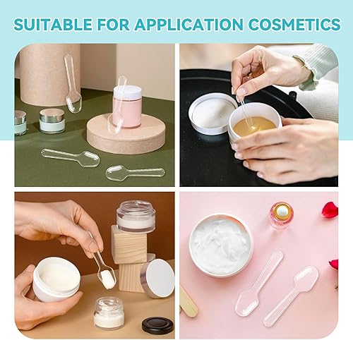 Vista 7 de 500 mini cucharas de 3 pulgadas – Cucharas de degustación de plástico transparente para postres, chupitos de gelatina, pudín y aperitivos, cucharas