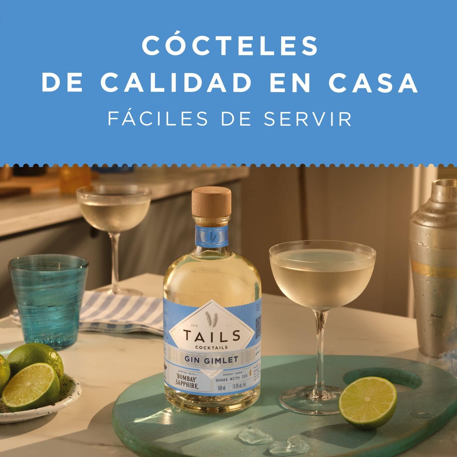 Tails Cocktails Gin Gimlet Bombay Sapphire Gin 14,9% vol 50 cl