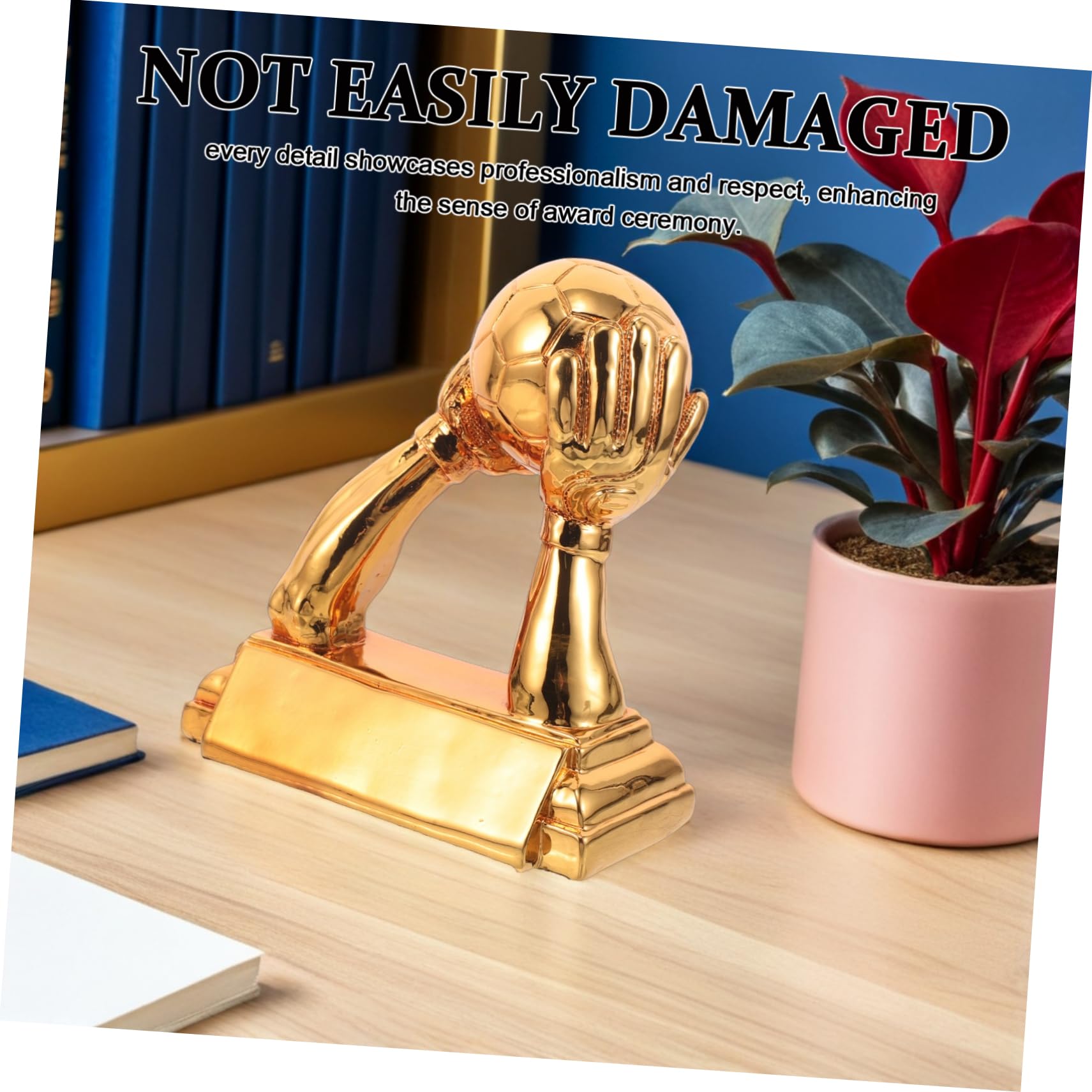 Alasum Resin Fußball Trophäe für Torwart Kleine Sportauszeichnung in Bronze Robustes Desktop Ehrenpreis für Torhüter für Fußballfans und Turniersieger