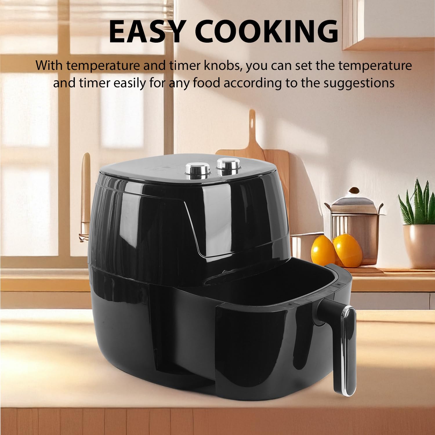 Air Fryer 5.5L Timer Temperature Control Detachable Nonstick Drawer Digital Dishwasher Safe for Oil Free Low Fat Healthy Cooking CD50-02M - Image 2