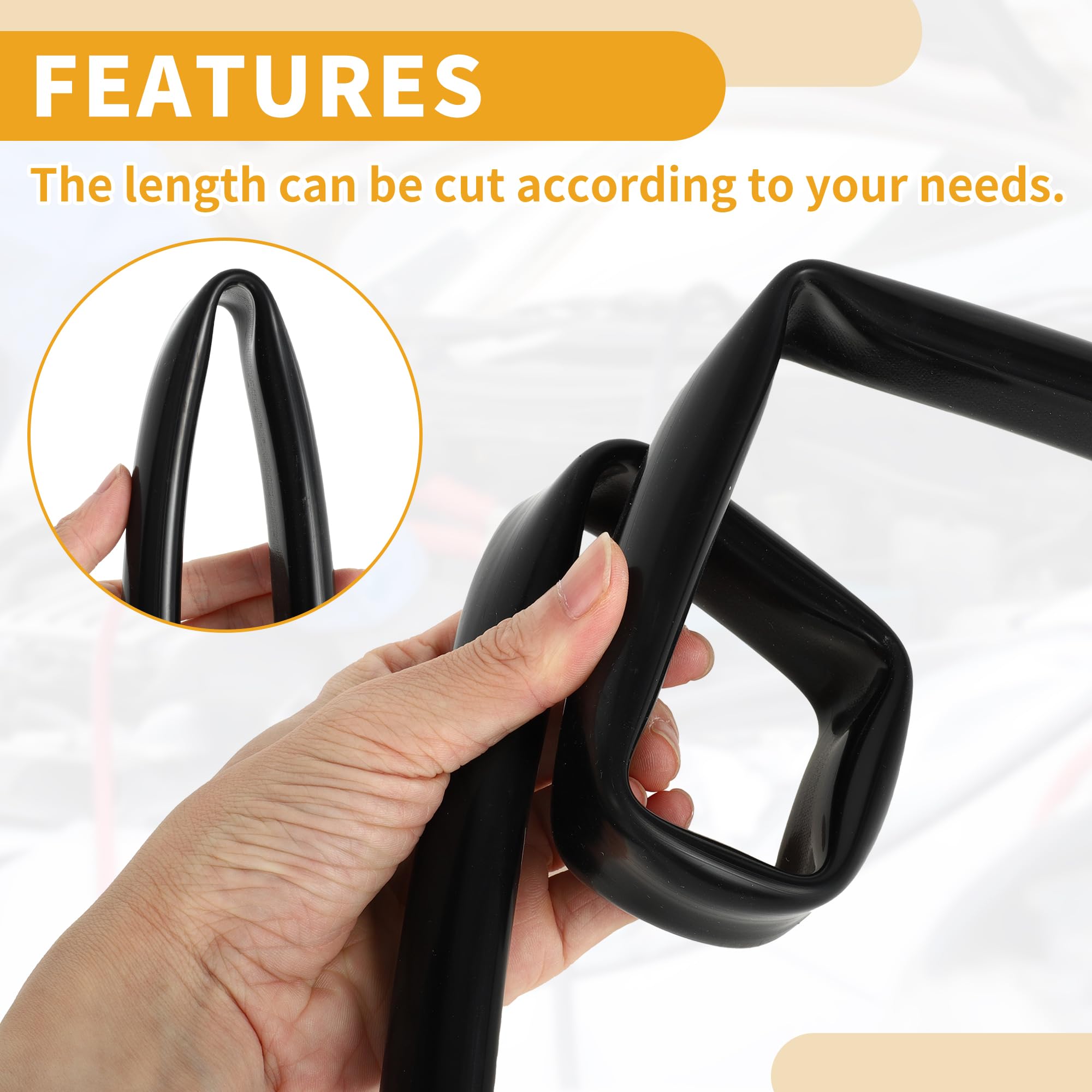 1 pezzo Tubo in Silicone Universale per Vuoto Auto Tubo in Silicone per Linea di Vuoto Auto Nero ad Alta Temperatura 3.3FT 13/16" 20mm ID 2mm Spessore