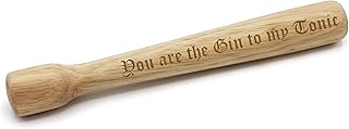 My Personal Memories Custom Engraved Wood Muddler Tool for Old Fashioned Bar Cocktail Mixed Drinks - Personalized (Natural)