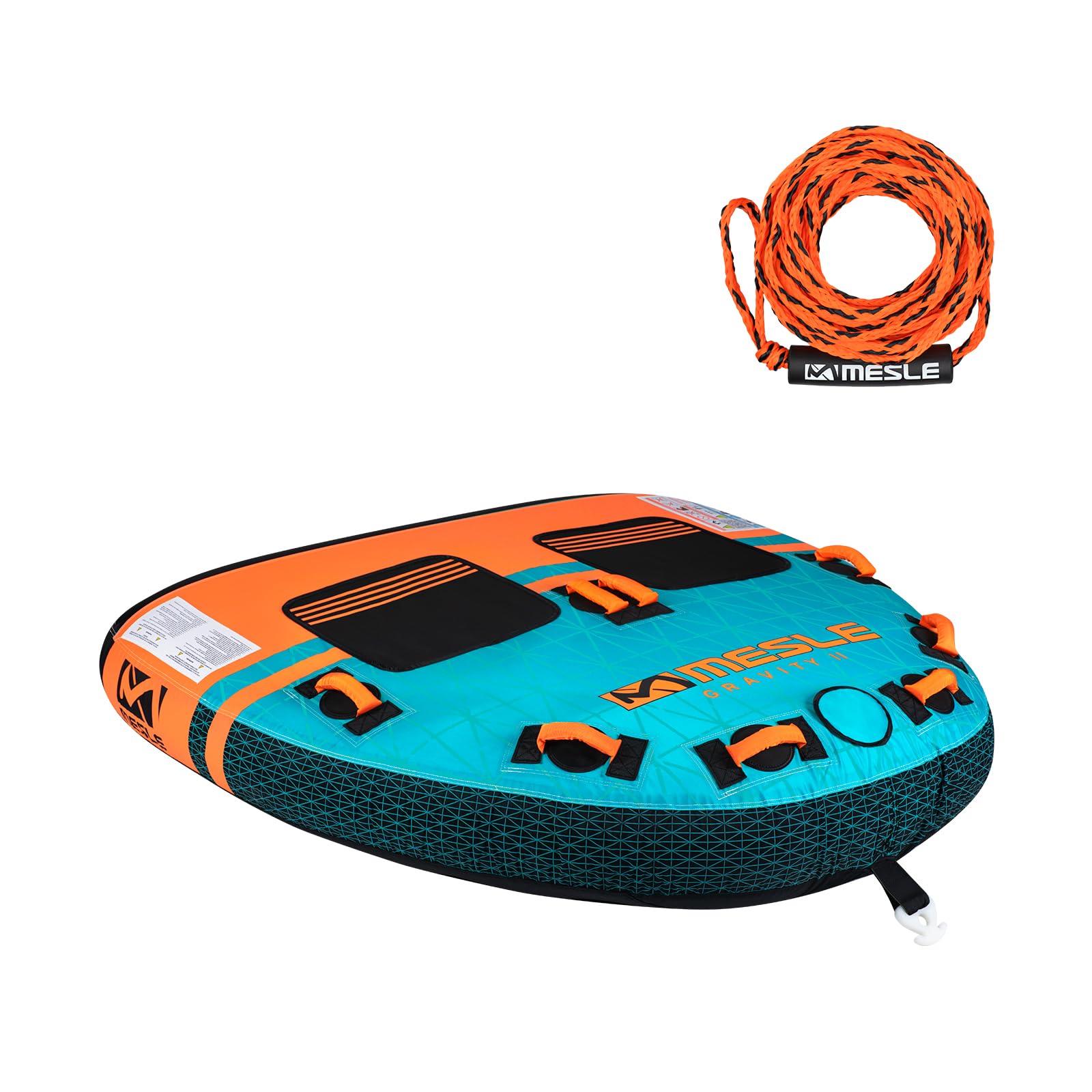 Mesle Funtube Gravity aufblasbarer Wasserreifen Towable Tube für 2-3 Personen mit Leine für Boot & Jetski