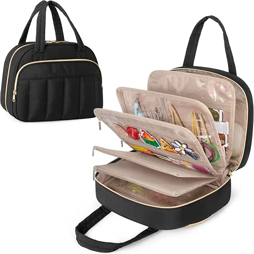 YARWO Sewing and Craft Supplies Storage Tote, Needlepoint Project Bag