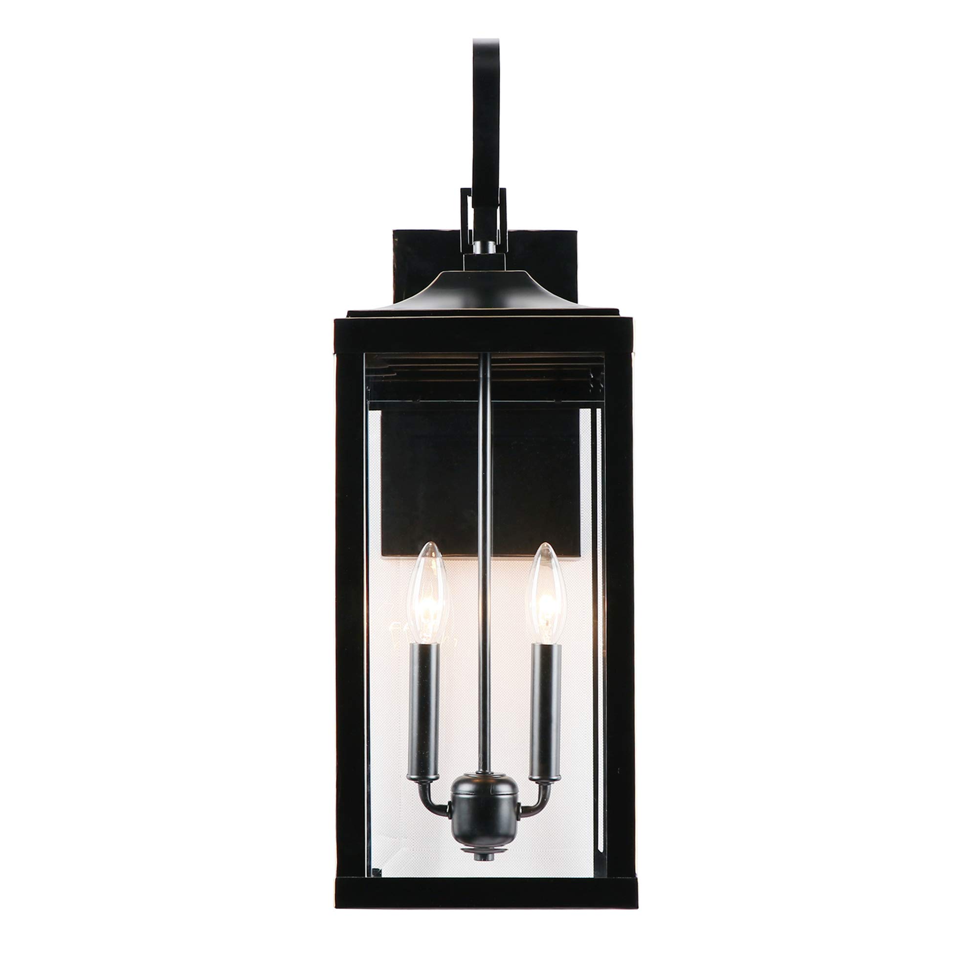 AA Warehousing EL180708-MW 2 Outdoor Wall Lantern in Imperial Black Exterior Lights