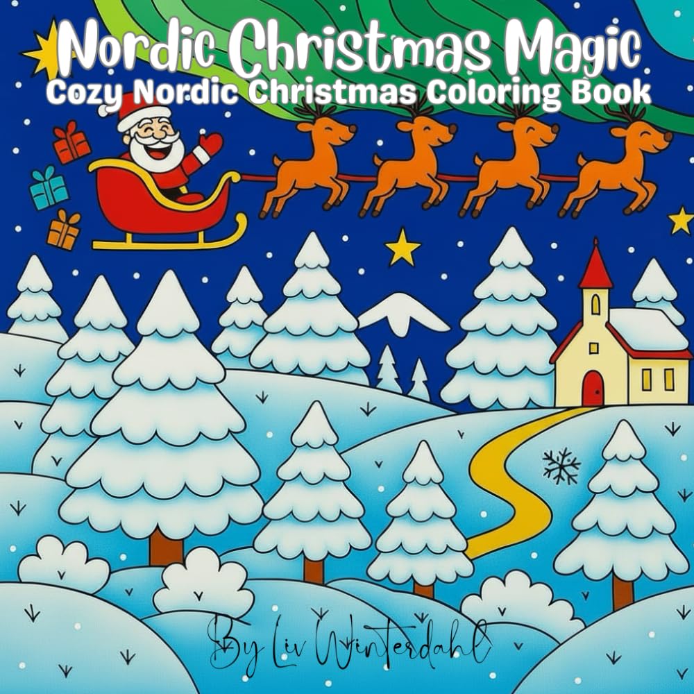 Nordic Christmas Magic: Cozy Coloring Book