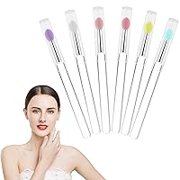 Vista 1 de Aplicadores de máscara de labios reutilizables, juego de 6 brochas de silicona para labios y lápiz labial