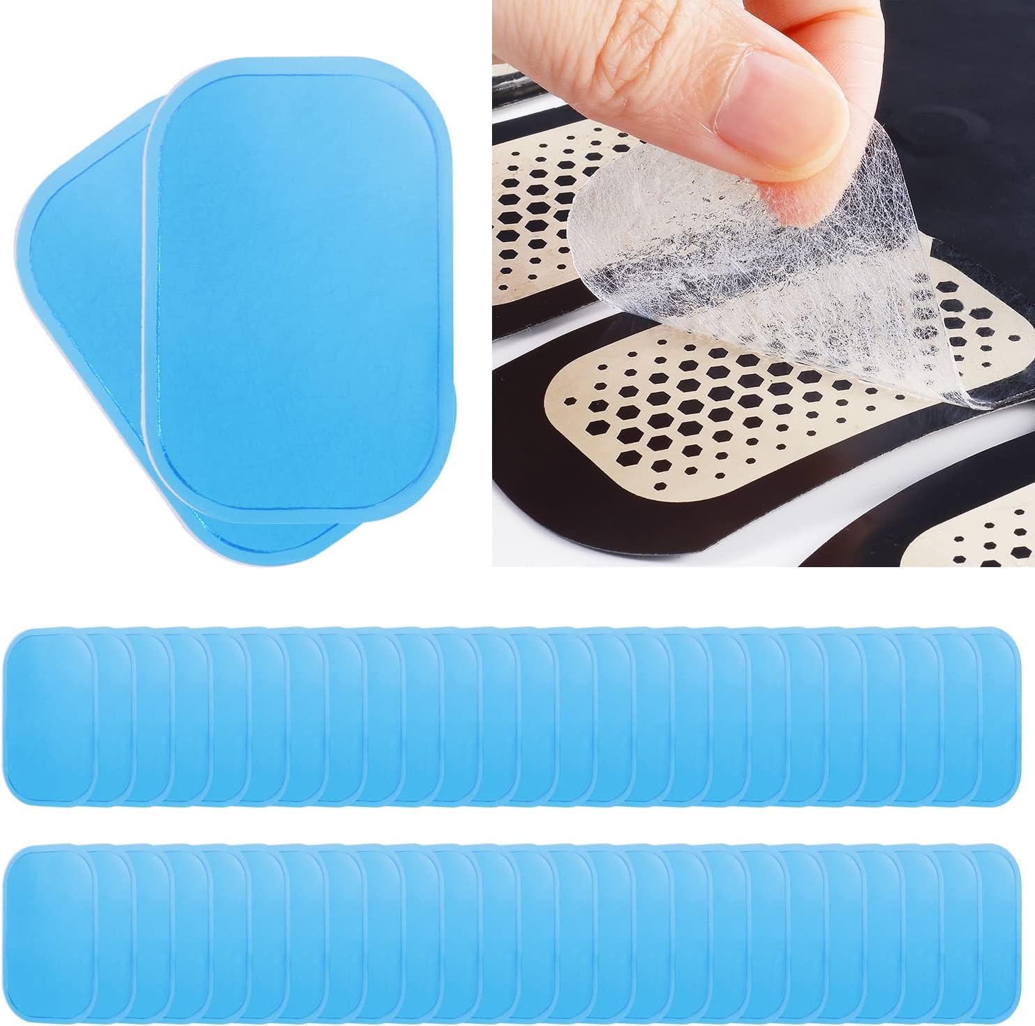 UYGHHK 50 Pcs/25 Pack Gel Pads for Abs Stimulator Abs Trainer