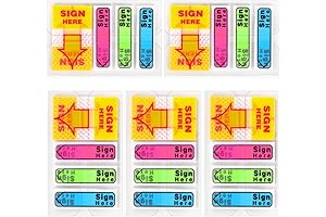 500 pcs Signature Tabs: Arrow Labels Stickers, Your Finishing Touch for Vital Documents