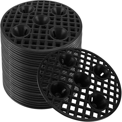 TAICHEUT 30 elevadores de macetas de 8 pulgadas a nivel de plantas, bandeja redonda de plástico resistente, bandeja grande para macetas de interior, TAICHEUT 30 elevadores de macetas de 8 pulgadas a nivel de plantas, bandeja redonda de plástico resistente, bandeja grande para macetas de interior,