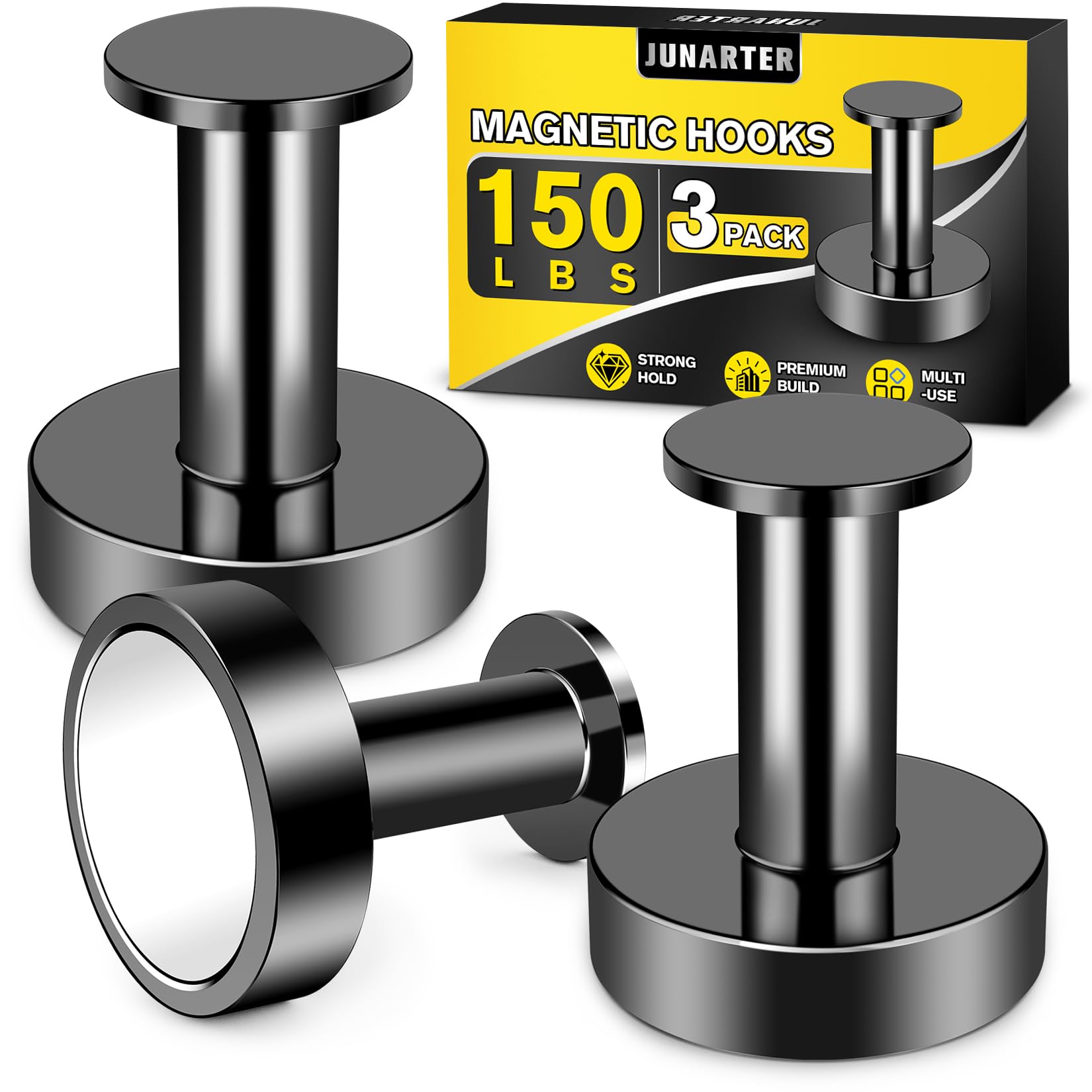 3Pcs Magnetic Hooks, 150lb Silver Magnetic Hooks for Cruise Cabins — Amazon image 9