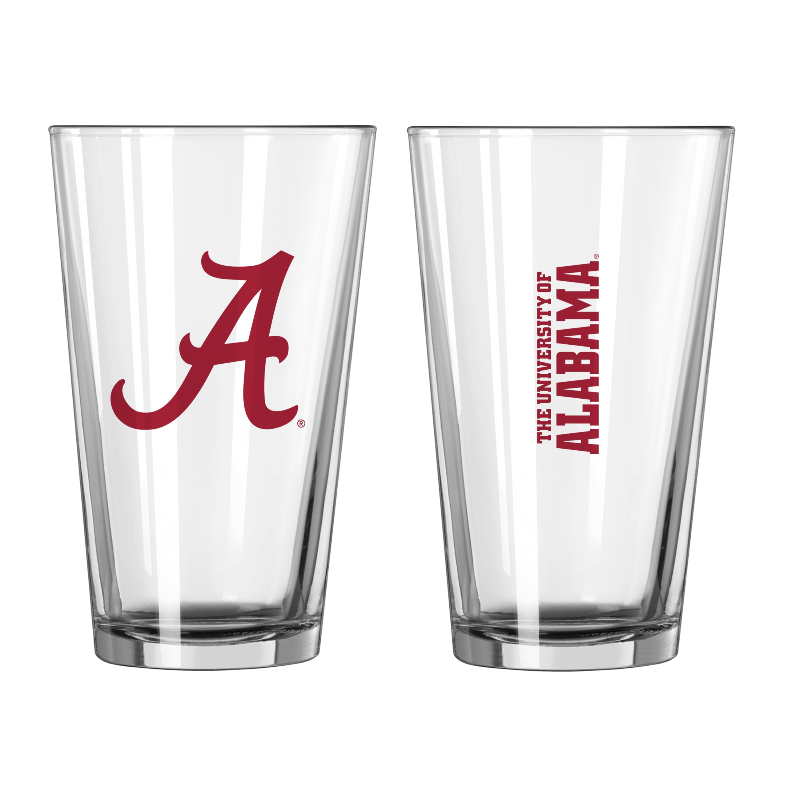 Logo Brands NCAA 16 oz Pint Glass - Durable Glass With Bold Team Color– Chip-Resistant Rim Drinkware For Fans, Tailgates, Home Bars &amp; Everyday Use