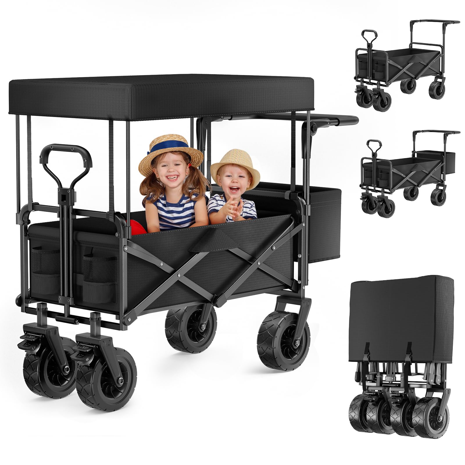 Navatiee 140L Carro Pieghevole, Grande Capacità Carro Pieghevole con S