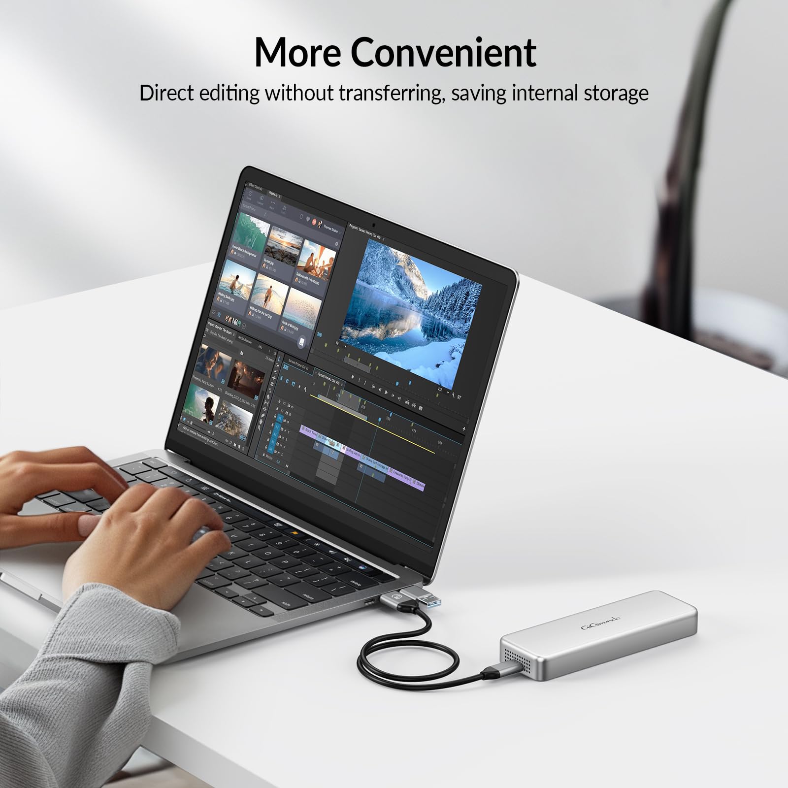 GiGimundo SSD portatile da 1TB da 40 Gbps, pratica unità a stato solido esterna, fino a 3200 MB/s di trasferimento dati per Thunderbolt 3/4/USB4